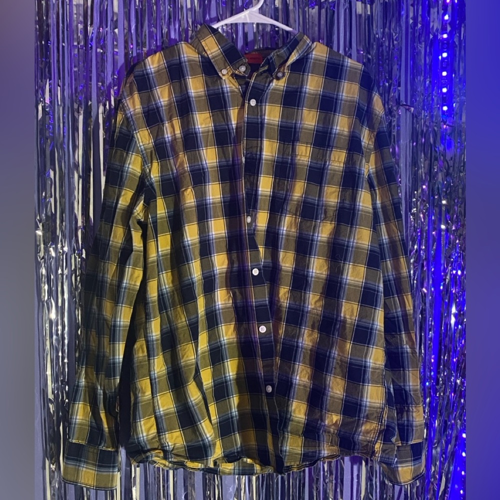 St John’s Bay, blue and yellow plaid flannel